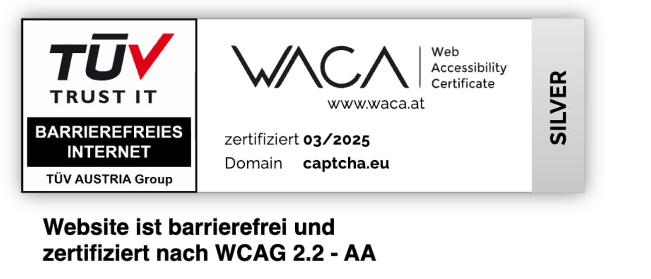 CAPTCHA.eu obtient la certification WACA Silver : de nouvelles normes en matière de sécurité numérique accessible